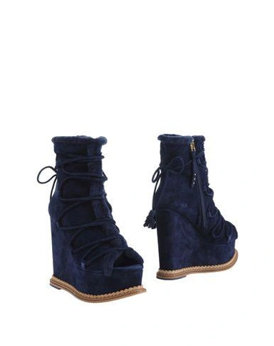 Shop Paloma Barceló Ankle Boot In Dark Blue