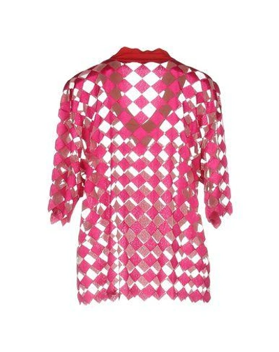 Shop Jonathan Saunders Patterned Shirts & Blouses In Fuchsia