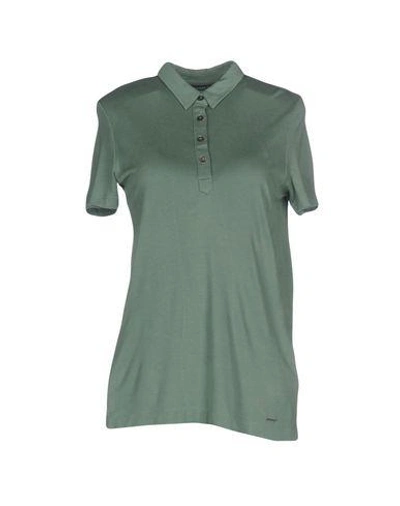 Shop Woolrich Polo Shirts In Green