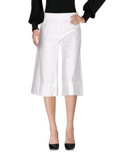 Shop Agnona 3/4-length Shorts In White