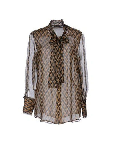 Shop Agnona Shirts In Camel