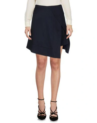 Shop Atlein Knee Length Skirt In Dark Blue
