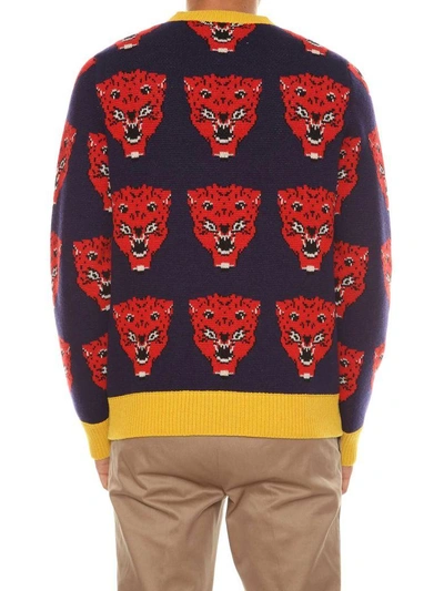Shop Gucci Pull With Tigers In Multi