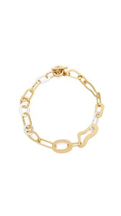 Shop Madewell Abstract Link Necklace In Mixed Metals