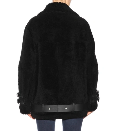 Shop Acne Studios Velocite Leather-trimmed Shearling Jacket