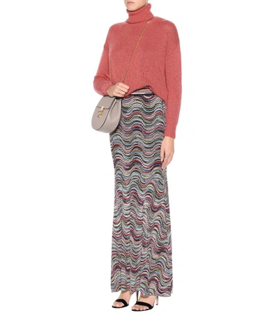 Shop Missoni Striped Metallic Skirt In Multicoloured