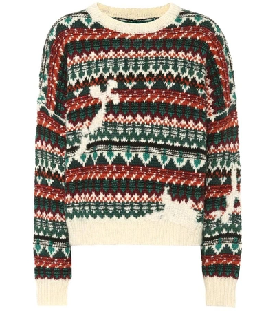 Shop Isabel Marant Étoile Elroy Wool And Alpaca-blend Sweater In Multicoloured