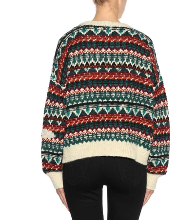 Shop Isabel Marant Étoile Elroy Wool And Alpaca-blend Sweater In Multicoloured