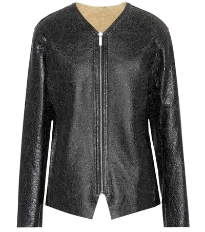 Shop Isabel Marant Étoile Izy Reversible Leather And Fur Jacket In Black