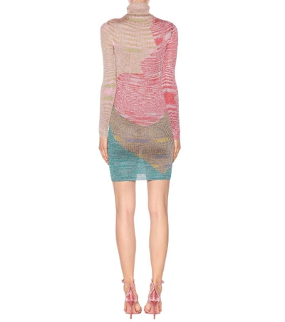 Shop Missoni Knitted Long-sleeved Minidress