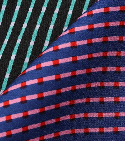 Shop Diane Von Furstenberg Printed Stretch-silk Top In Multicoloured
