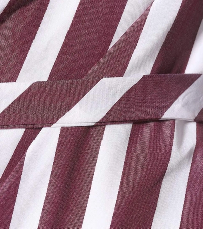 Shop Johanna Ortiz Floure Striped Blouse In Calereet Off White Stripes Pri