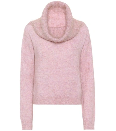 Shop Acne Studios Raze Mohair-blend Sweater In Pink