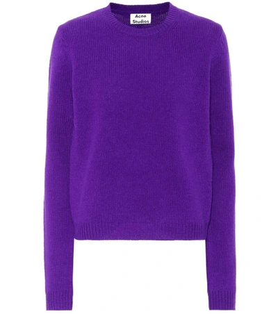 Shop Acne Studios Siw Wool Sweater In Violet
