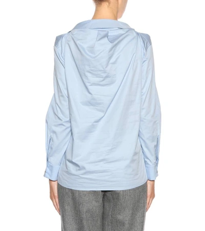 Shop Anna October Cotton Blouse In Blue