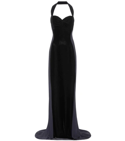 Shop Stella Mccartney Velvet Gown In Llack