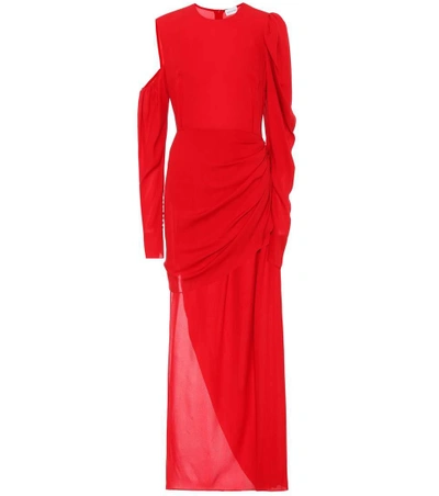 Shop Magda Butrym Sevilla Silk Dress In Red
