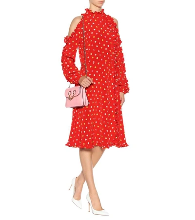 Shop Anna October Polka-dotted Dress In Red