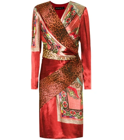 Shop Etro Printed Silk-blend Dress In Multicoloured