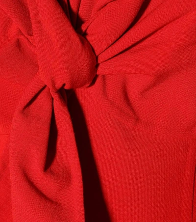 Shop Oscar De La Renta Wool-blend Sheath Dress In Red