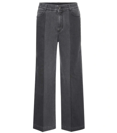 Shop Stella Mccartney Mid-rise Cropped Jeans In Black