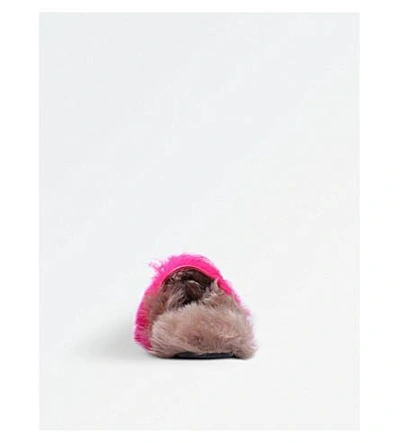 Shop Gucci Princetown Merino Wool Slippers In Fushia