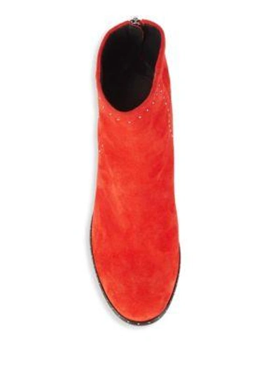 Shop Rag & Bone Nefer Studded Suede Booties In Red