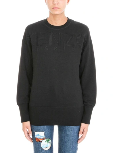 Shop Kenzo Black Logo Sweatshirt