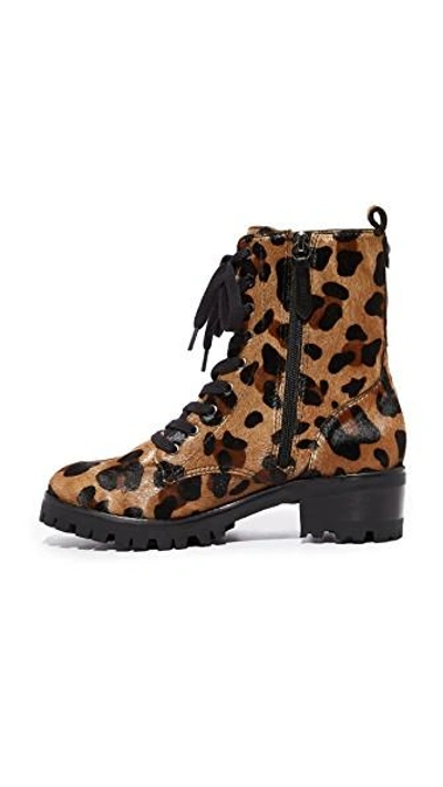 Shop Schutz Zumira Lace Up Combat Boots In Leopard