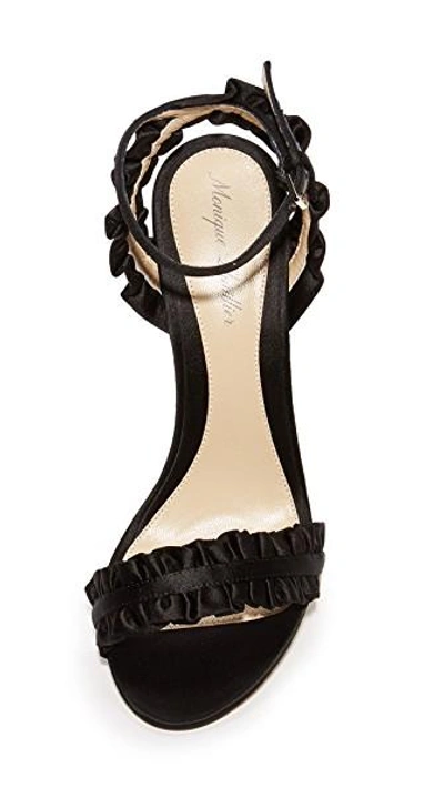 Shop Monique Lhuillier Esme Ankle Strap Sandals In Noir