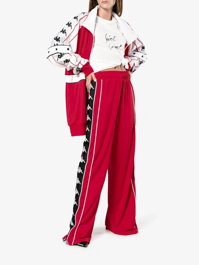 Faith Connexion X Kappa Side Panel Track Pants In Red | ModeSens