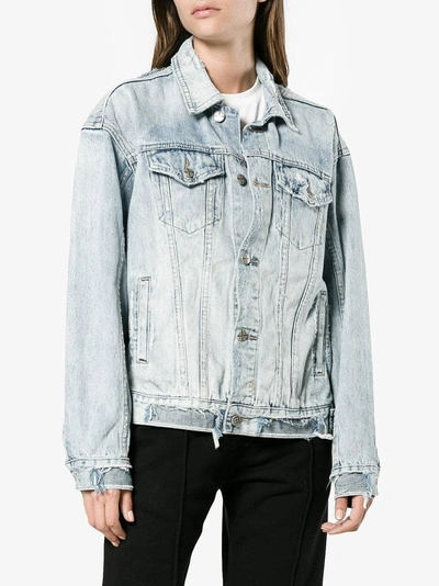 Shop Ksubi Oversized Denim Jacket In Blue