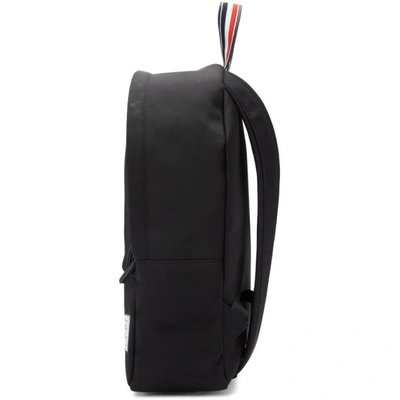 Shop Thom Browne Black Nylon Backpack In Black 001