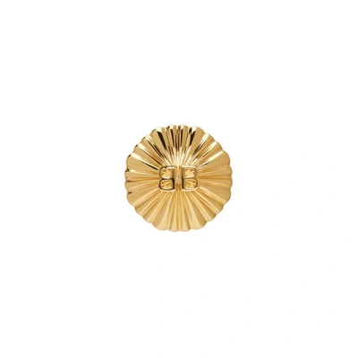 Shop Balenciaga Gold Round Logo Clip-on Earring In 0027 Gold