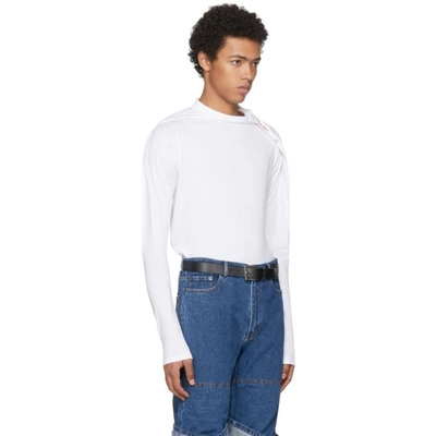 Shop Y/project White Long Sleeve Deconstructed T-shirt
