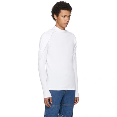 Shop Y/project White Long Sleeve Deconstructed T-shirt