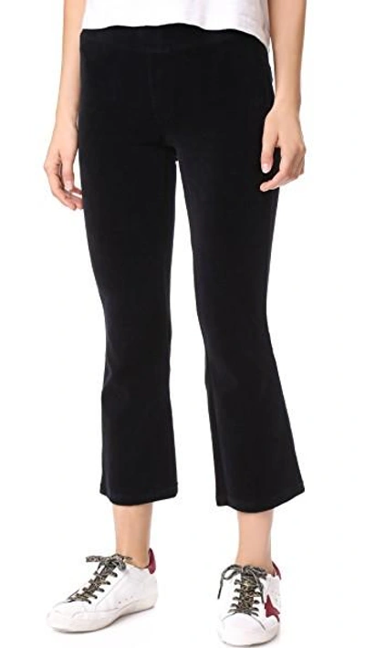 Shop Pam & Gela Slim Flare Crop Pants In Black