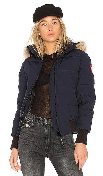 Shop Canada Goose Savona Bomber In Navy