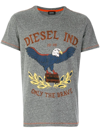 Shop Diesel Eagle Print T-shirt