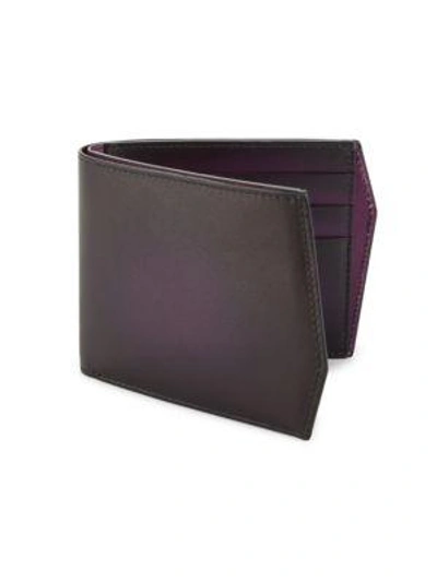 Shop Corthay Men's Peter Classic Leather Bi-fold Wallet In Aubergene