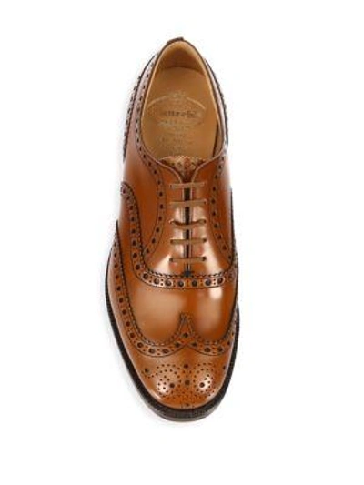 Shop Church's Burwood Wingtip Leather Oxfords In Sandalwood