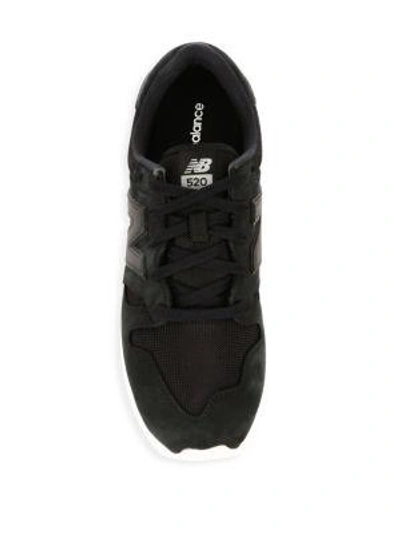 Shop New Balance 520 Suede & Mesh Sneakers In Black