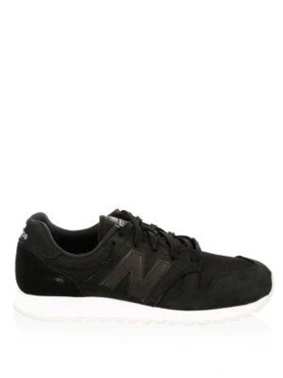Shop New Balance 520 Suede & Mesh Sneakers In Black