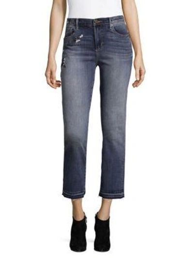 Shop Driftwood Ameli Cropped Classic Fit Jeans In Light Wash