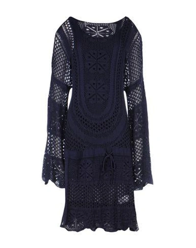 Shop Chloé Knee-length Dresses In Dark Blue