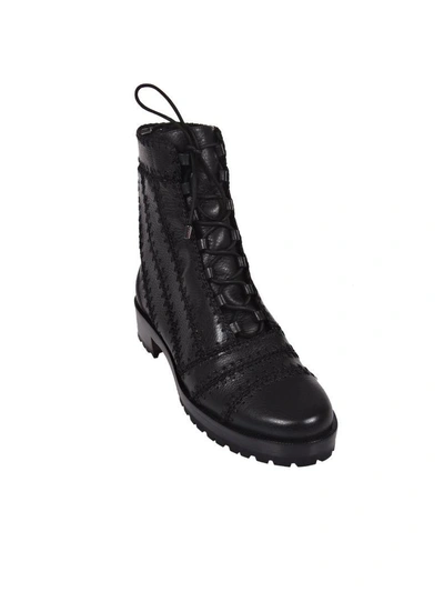 Shop Alexandre Birman Regina Combat Shoes In Black