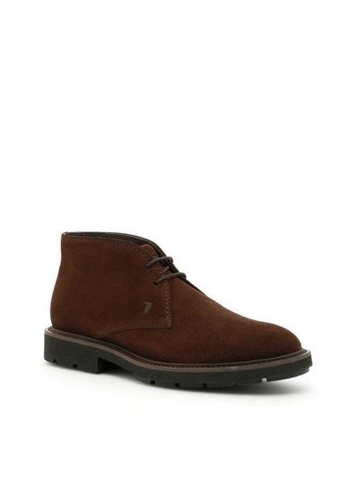 Shop Tod's Desert Boots In Caffe|marrone