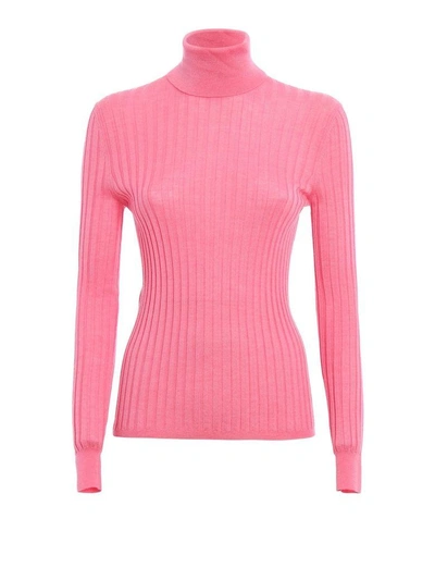 Shop Gucci Fine Knit Sweater In Pink & Purple