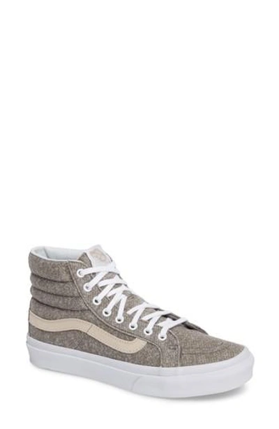 Shop Vans 'sk8-hi Slim' Sneaker In Frost Gray/ True White