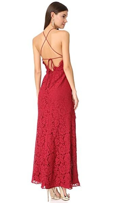 Shop Fame And Partners The Dragon Eyes Dress In Burgundy